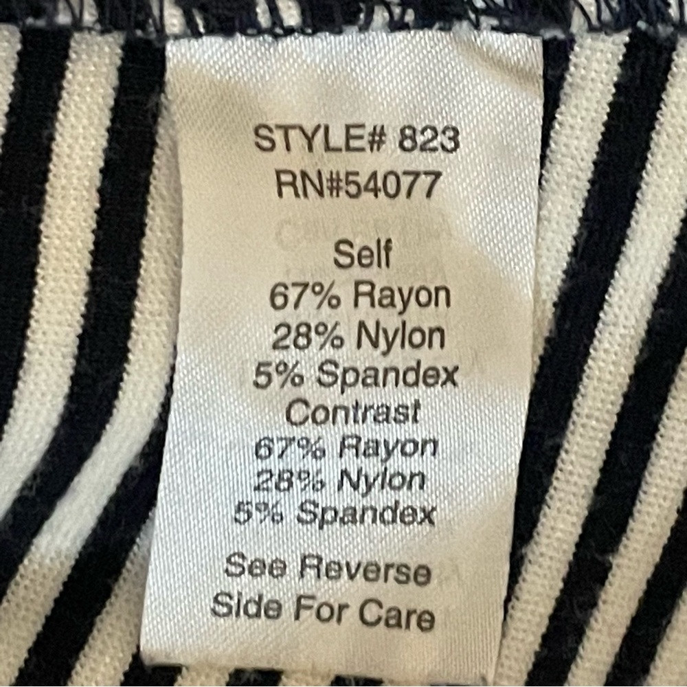 CAbi #823 Striped Life Jacket Nautical Double Breasted Gold Anchor Button Blazer - Picture 8 of 13